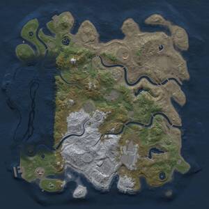 Thumbnail Rust Map: Procedural Map, Size: 4250, Seed: 769985396, 15 Monuments