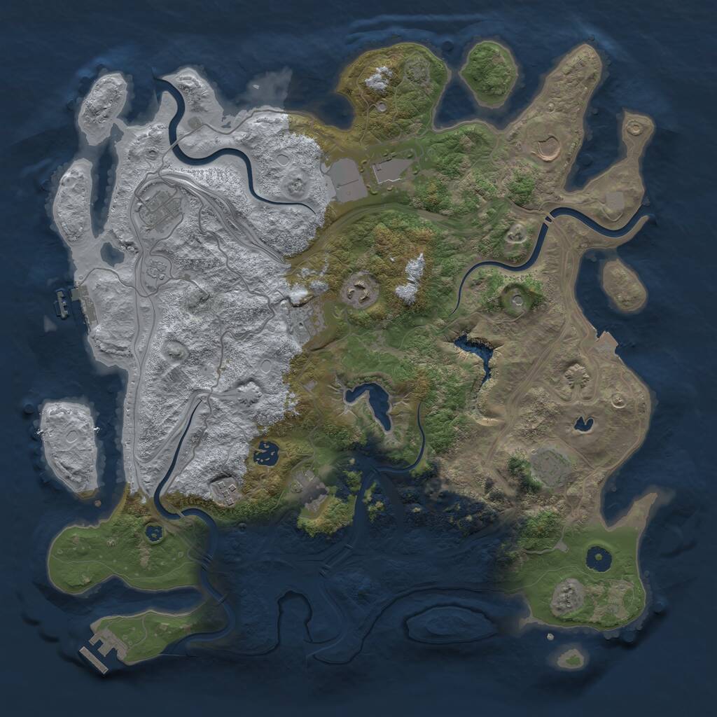 Rust Map: Procedural Map, Size: 4250, Seed: 547356118, 15 Monuments
