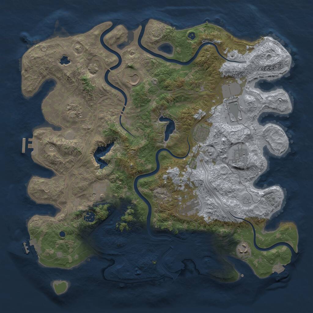 Rust Map: Procedural Map, Size: 4250, Seed: 20320583, 16 Monuments