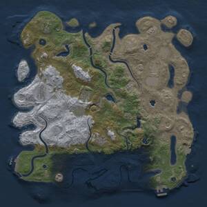Thumbnail Rust Map: Procedural Map, Size: 4500, Seed: 1576785537, 17 Monuments