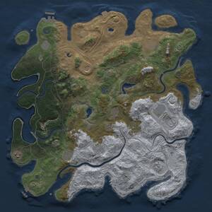 Thumbnail Rust Map: Procedural Map, Size: 4500, Seed: 588159319, 16 Monuments