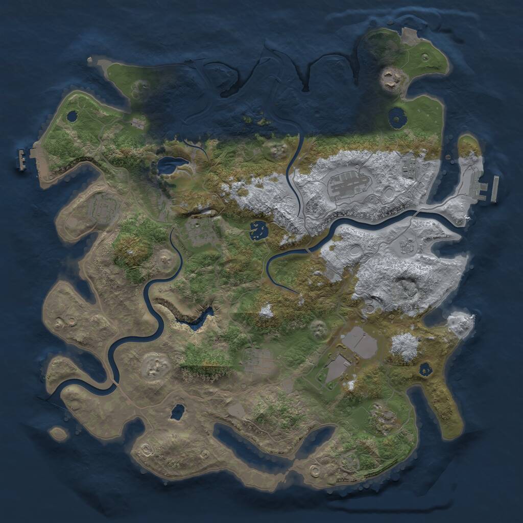 Rust Map: Procedural Map, Size: 4000, Seed: 937661289, 15 Monuments