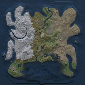 Thumbnail Rust Map: Procedural Map, Size: 3750, Seed: 209622983, 16 Monuments