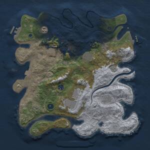 Thumbnail Rust Map: Procedural Map, Size: 3750, Seed: 436212311, 15 Monuments
