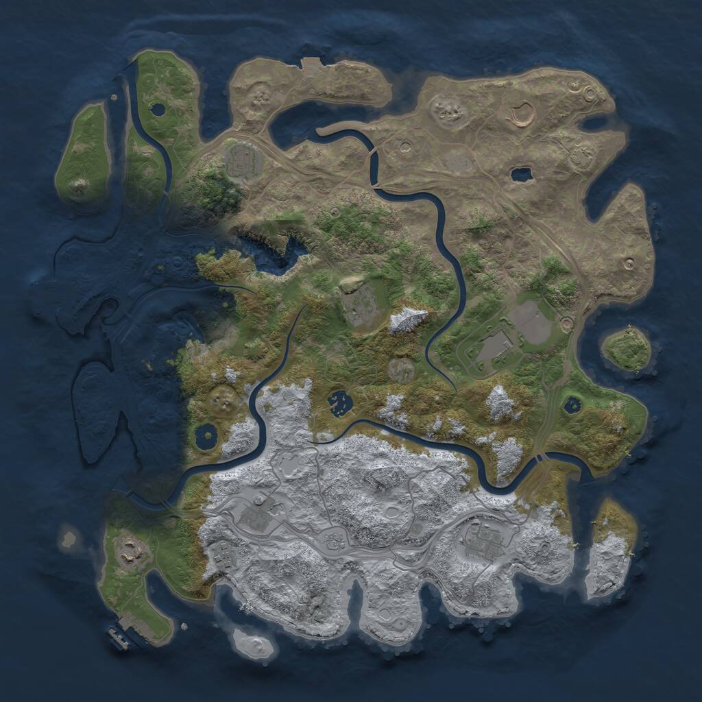 Rust Map: Procedural Map, Size: 4250, Seed: 511207105, 15 Monuments
