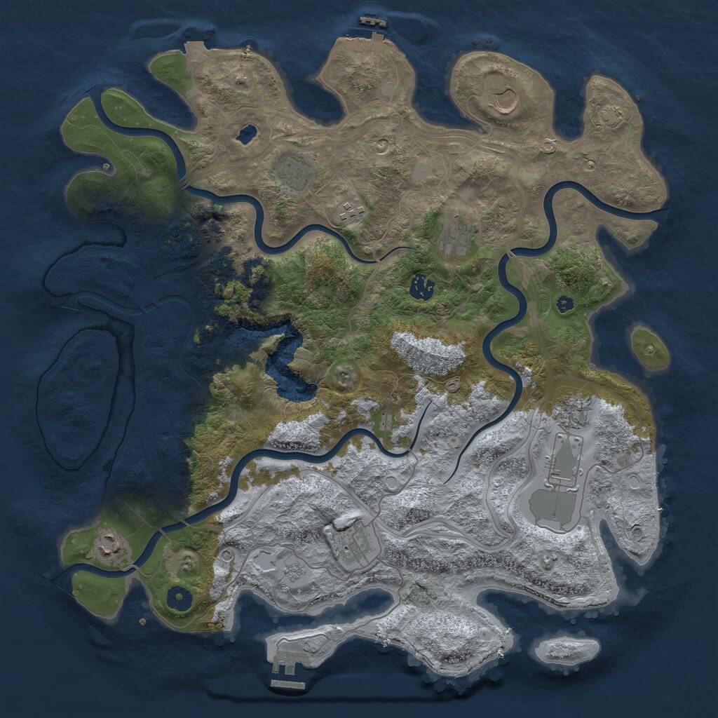 Rust Map: Procedural Map, Size: 4250, Seed: 7565, 15 Monuments