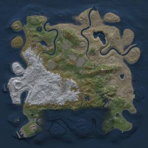 Thumbnail Rust Map: Procedural Map, Size: 4200, Seed: 110, 14 Monuments