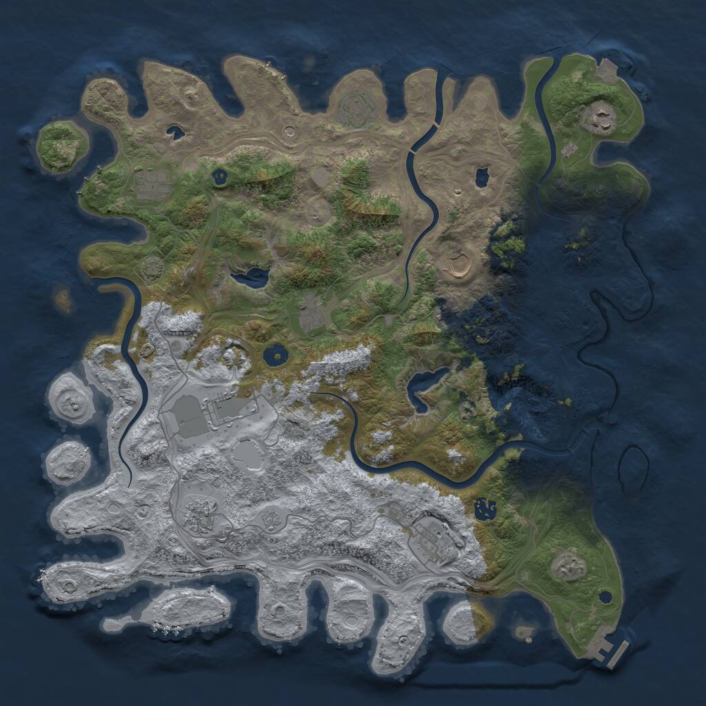 Rust Map: Procedural Map, Size: 4500, Seed: 1603324969, 15 Monuments