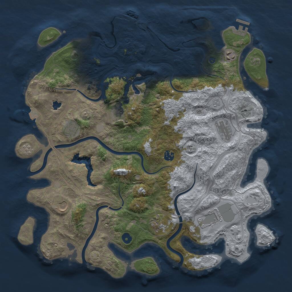 Rust Map: Procedural Map, Size: 4250, Seed: 236901, 15 Monuments