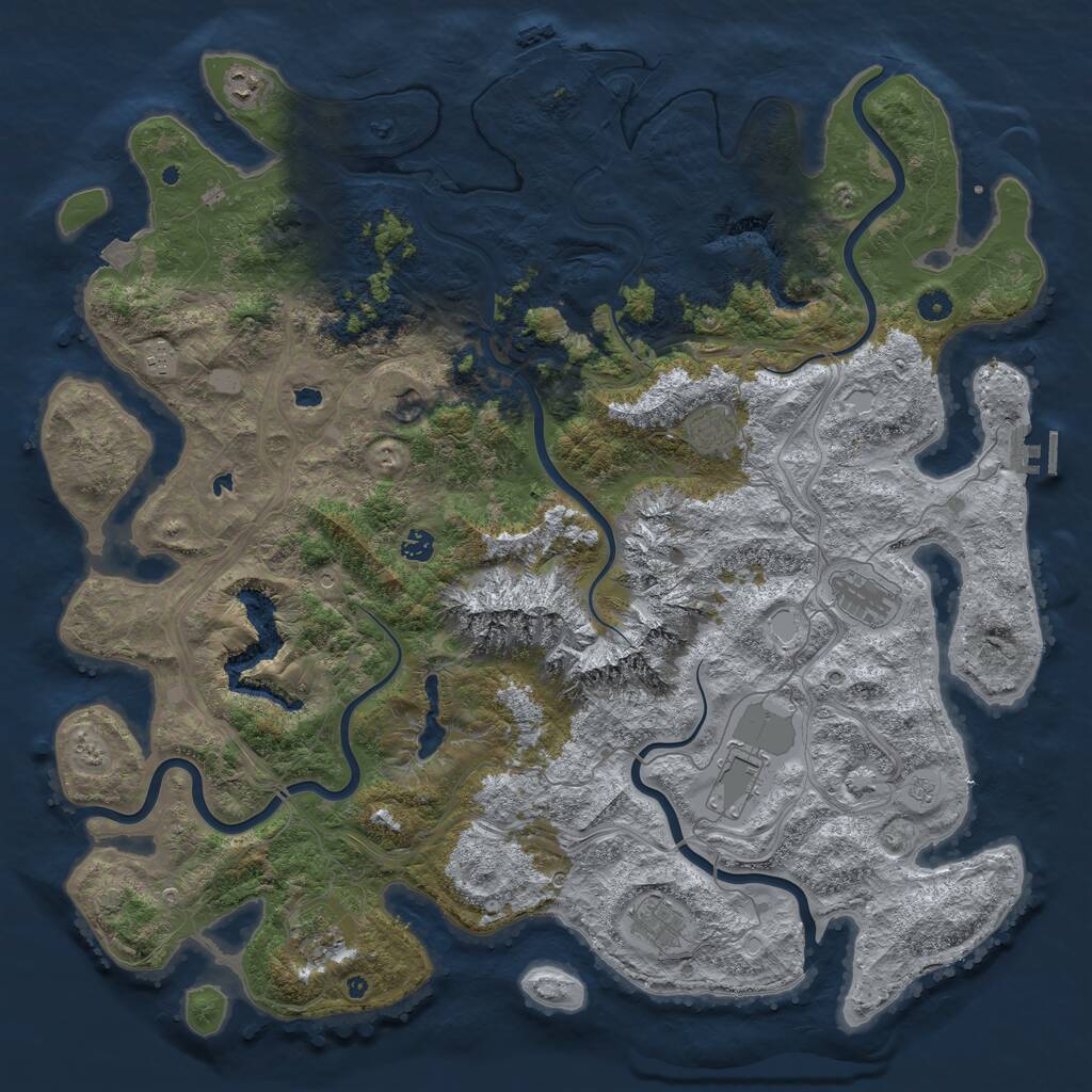 Rust Map: Procedural Map, Size: 5000, Seed: 819184086, 15 Monuments