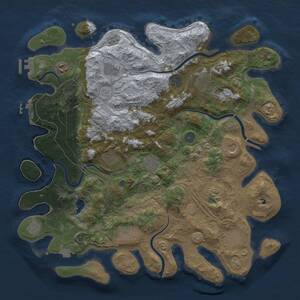 Thumbnail Rust Map: Procedural Map, Size: 4250, Seed: 6782547, 19 Monuments
