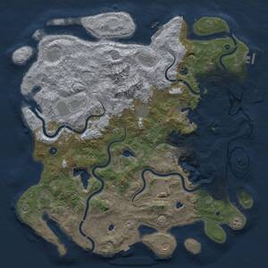 Thumbnail Rust Map: Procedural Map, Size: 5000, Seed: 217764191, 16 Monuments