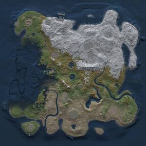 Thumbnail Rust Map: Procedural Map, Size: 4000, Seed: 436163837, 15 Monuments