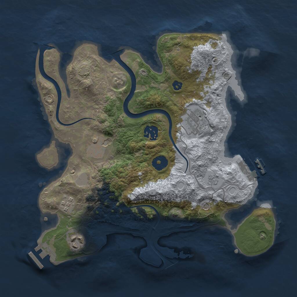 Rust Map: Procedural Map, Size: 3000, Seed: 31163, 11 Monuments