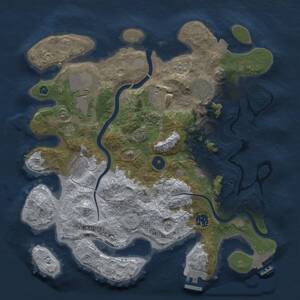 Thumbnail Rust Map: Procedural Map, Size: 3500, Seed: 1078043098, 13 Monuments