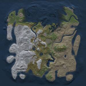 Thumbnail Rust Map: Procedural Map, Size: 4000, Seed: 1239310390, 14 Monuments