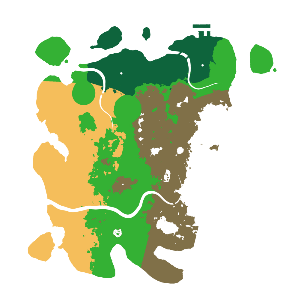 Biome Rust Map: Procedural Map, Size: 3500, Seed: 33478