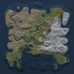 Thumbnail Rust Map: Procedural Map, Size: 4000, Seed: 593447152, 15 Monuments