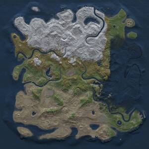Thumbnail Rust Map: Procedural Map, Size: 4800, Seed: 92910750, 17 Monuments