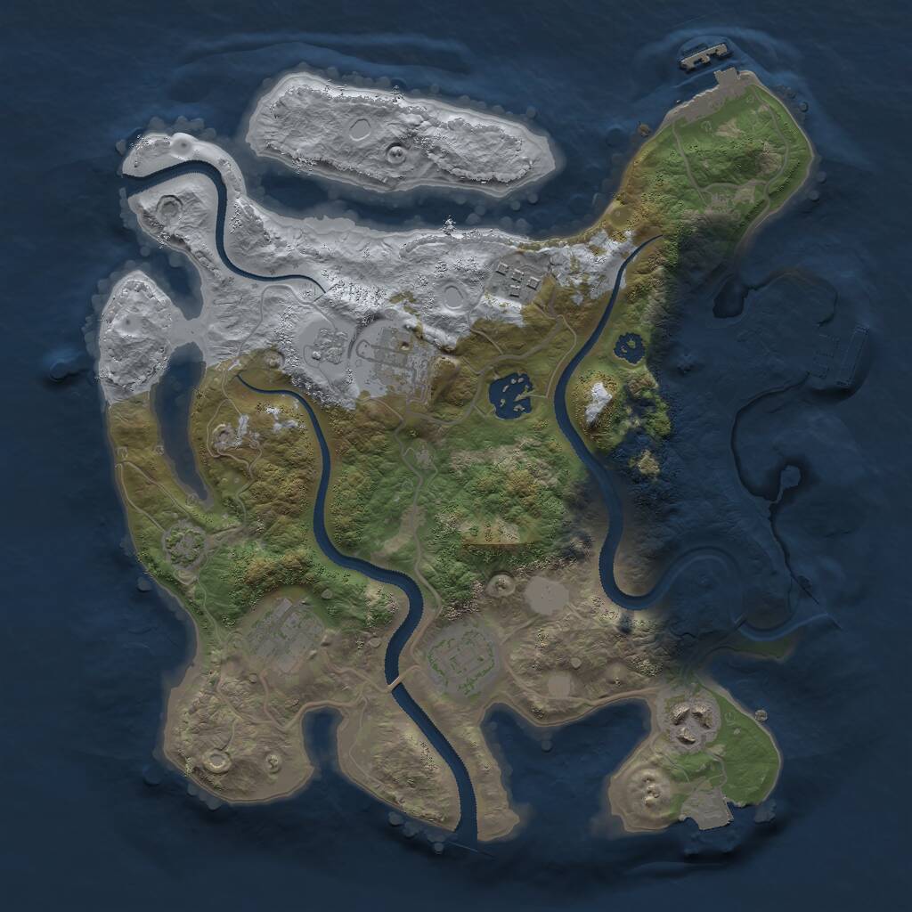 Rust Map: Procedural Map, Size: 3000, Seed: 1667612282, 11 Monuments
