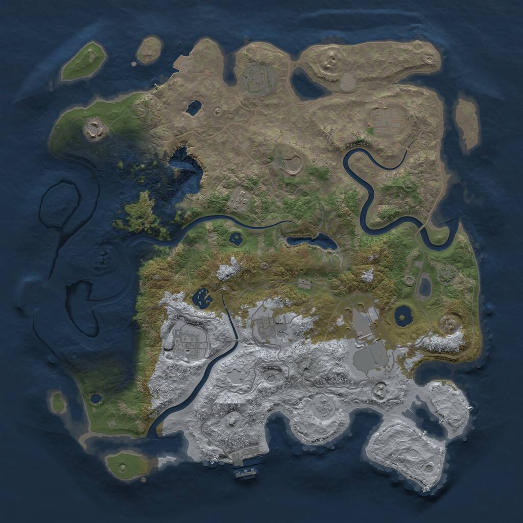 Rust Map: Procedural Map, Size: 4000, Seed: 1177386096, 15 Monuments