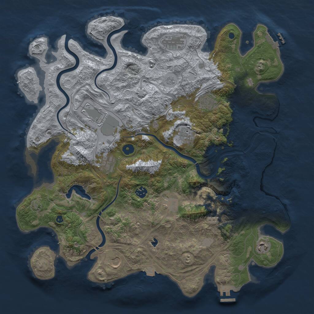 Rust Map: Procedural Map, Size: 4250, Seed: 19798, 16 Monuments