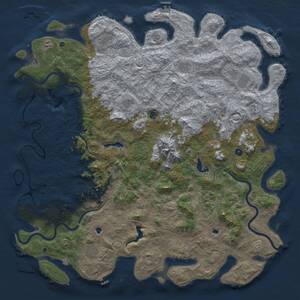 Thumbnail Rust Map: Procedural Map, Size: 6000, Seed: 1781256870, 17 Monuments