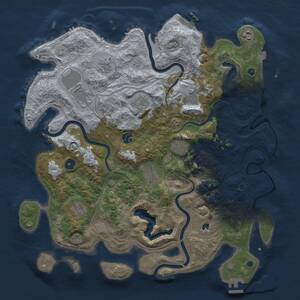 Thumbnail Rust Map: Procedural Map, Size: 4250, Seed: 1497535217, 16 Monuments