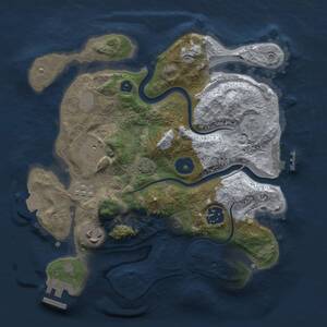 Thumbnail Rust Map: Procedural Map, Size: 2750, Seed: 1250, 10 Monuments