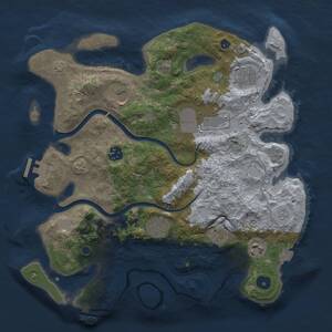 Thumbnail Rust Map: Procedural Map, Size: 3500, Seed: 1781475730, 14 Monuments