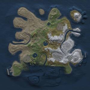 Thumbnail Rust Map: Procedural Map, Size: 3000, Seed: 480887974, 11 Monuments