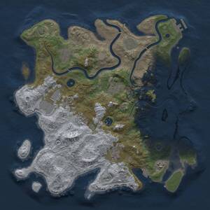 Thumbnail Rust Map: Procedural Map, Size: 3900, Seed: 8248, 15 Monuments