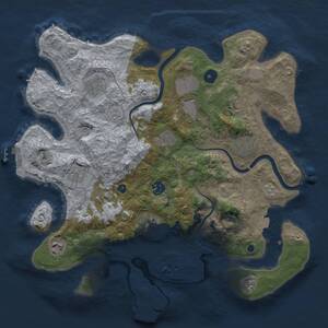 Thumbnail Rust Map: Procedural Map, Size: 3650, Seed: 56408236, 16 Monuments