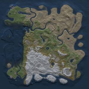 Thumbnail Rust Map: Procedural Map, Size: 4800, Seed: 1261013219, 17 Monuments