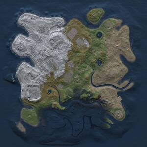Thumbnail Rust Map: Procedural Map, Size: 3500, Seed: 1338948555, 15 Monuments