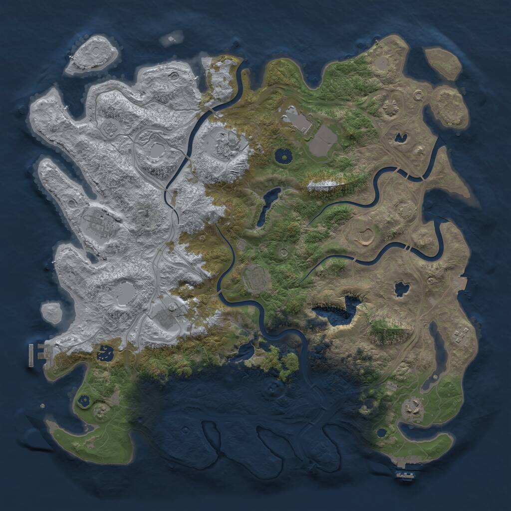 Rust Map: Procedural Map, Size: 4500, Seed: 1769608958, 15 Monuments