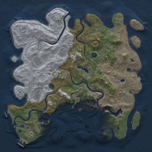Thumbnail Rust Map: Procedural Map, Size: 4500, Seed: 2122055060, 16 Monuments
