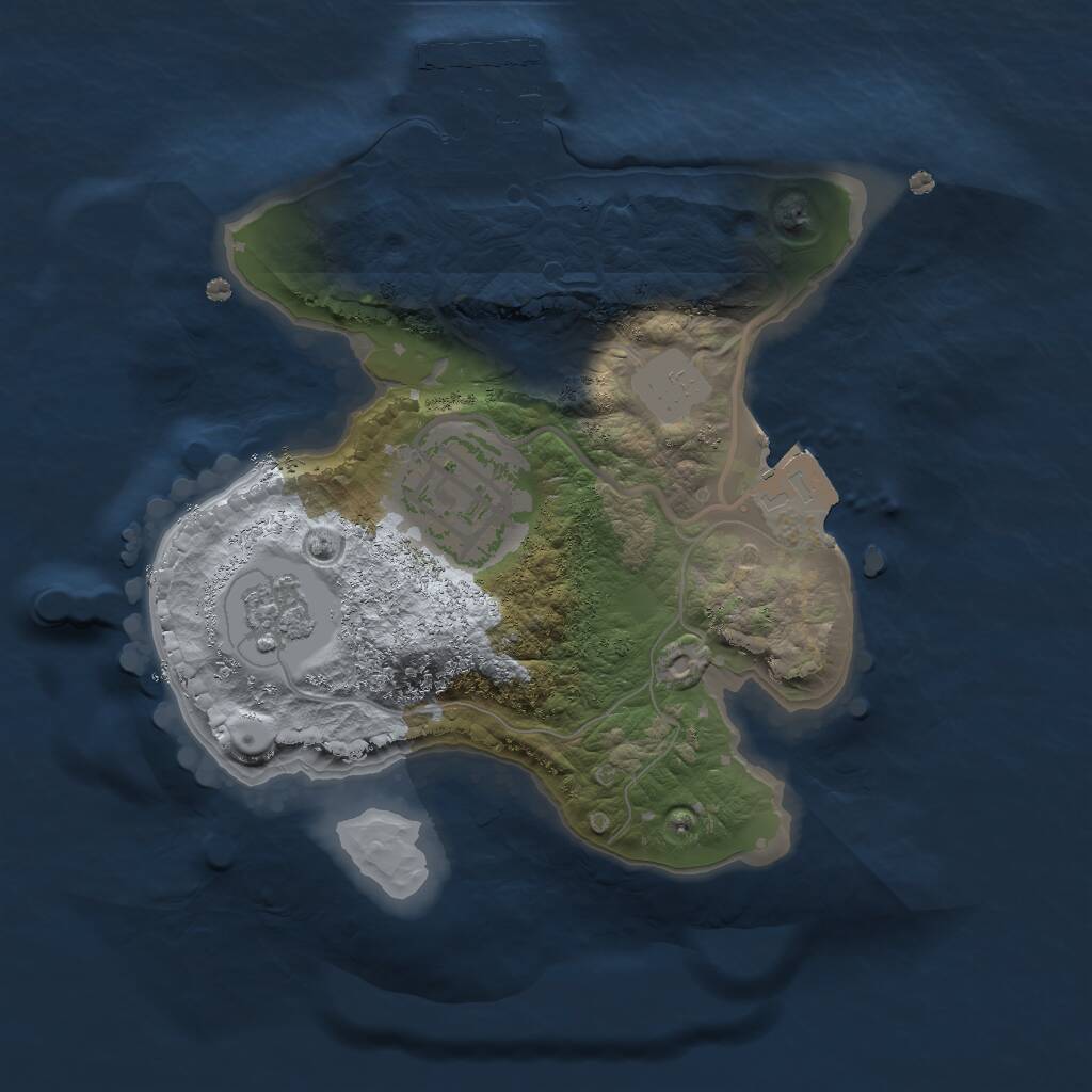 Rust Map: Procedural Map, Size: 1800, Seed: 539214998, 4 Monuments