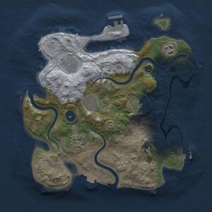 Thumbnail Rust Map: Procedural Map, Size: 3000, Seed: 561657030, 12 Monuments