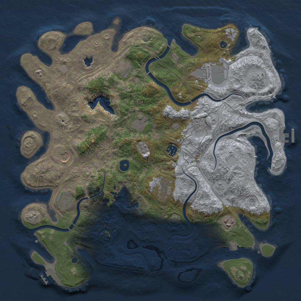 Rust Map: Procedural Map, Size: 4250, Seed: 20260806, 17 Monuments
