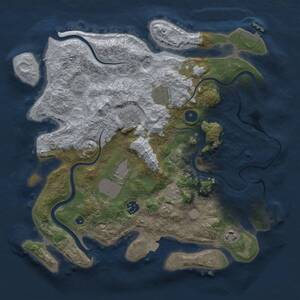 Thumbnail Rust Map: Procedural Map, Size: 3600, Seed: 1530983759, 12 Monuments