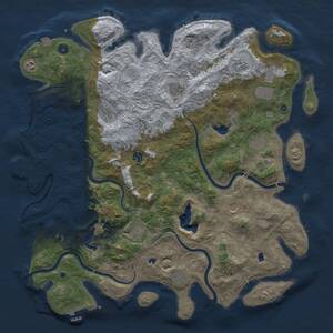 Thumbnail Rust Map: Procedural Map, Size: 4800, Seed: 36593512, 19 Monuments