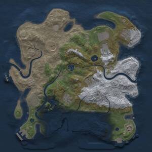 Thumbnail Rust Map: Procedural Map, Size: 3500, Seed: 347342, 15 Monuments