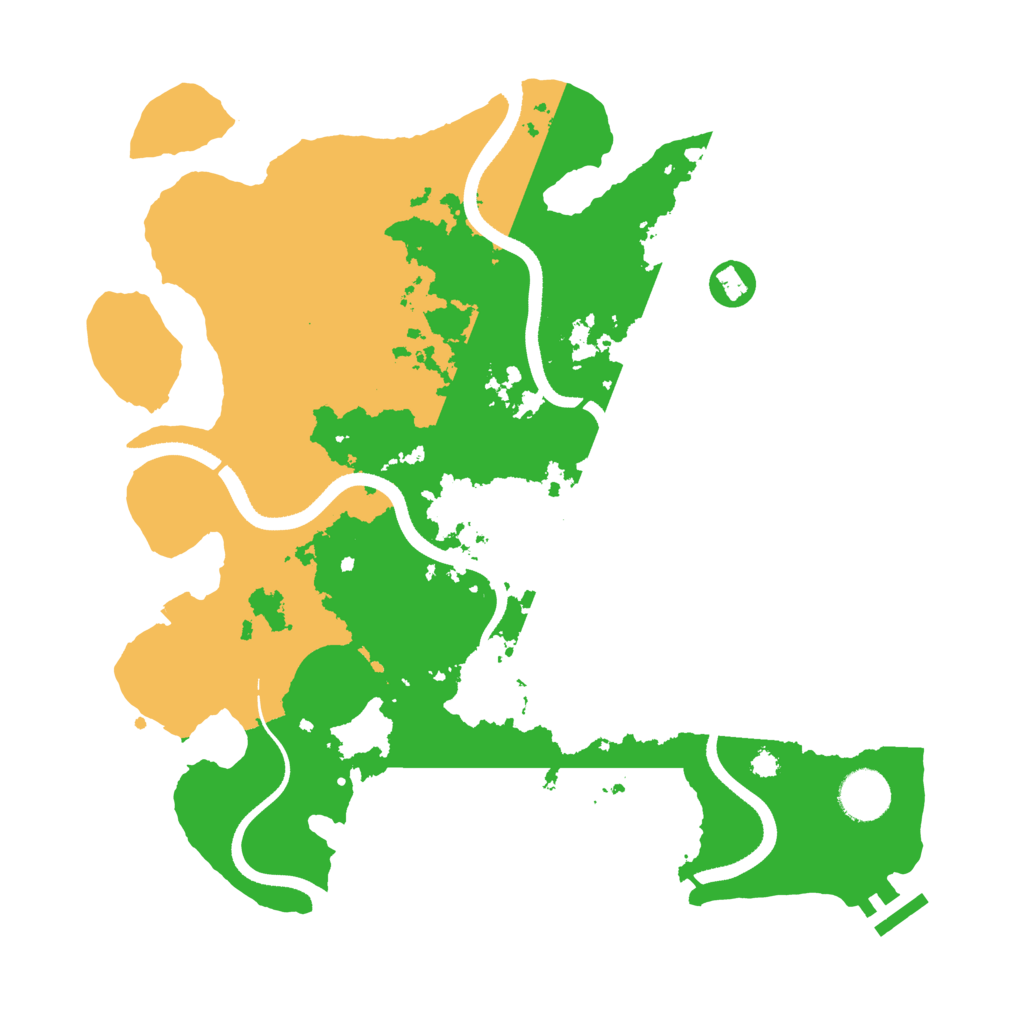 Biome Rust Map: Procedural Map, Size: 3500, Seed: 25216413