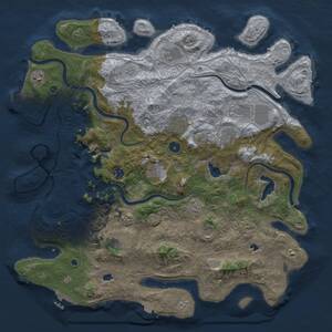 Thumbnail Rust Map: Procedural Map, Size: 4500, Seed: 1770695227, 16 Monuments