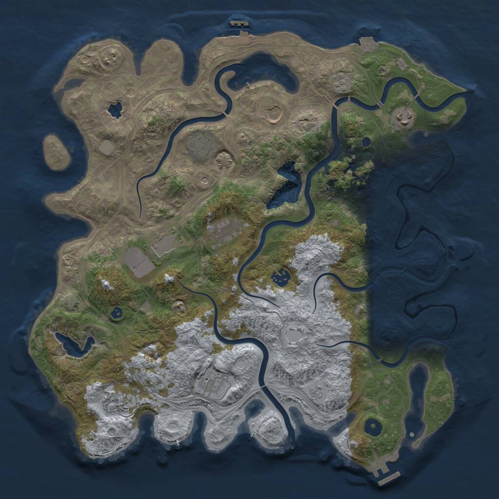 Rust Map: Procedural Map, Size: 4250, Seed: 24614318, 15 Monuments