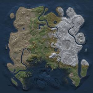 Thumbnail Rust Map: Procedural Map, Size: 4250, Seed: 3462342, 16 Monuments