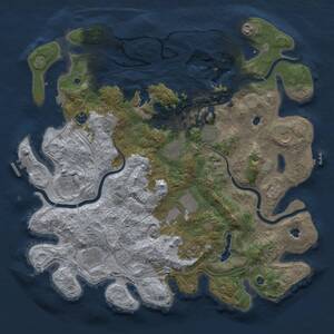 Thumbnail Rust Map: Procedural Map, Size: 4500, Seed: 677560711, 16 Monuments