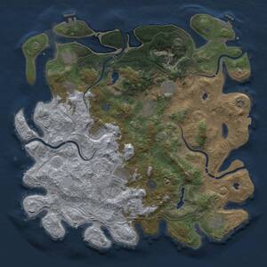 Thumbnail Rust Map: Procedural Map, Size: 4500, Seed: 677560711, 18 Monuments