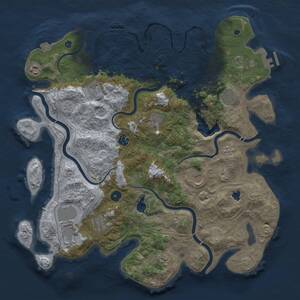 Thumbnail Rust Map: Procedural Map, Size: 4250, Seed: 550506387, 16 Monuments